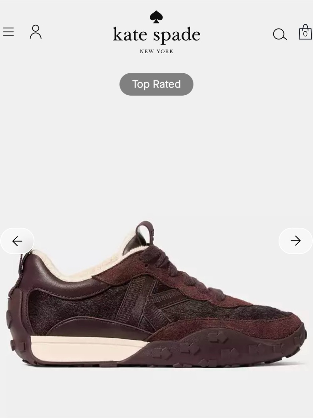 Kate Spade K As In Kate Runner Haircalf Sneakers Blackberry Jam